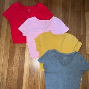 Wild Fable Set of 4 Cropped Shirts SMALL